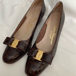 Brown Vintage Salvatore Ferragamo Heels